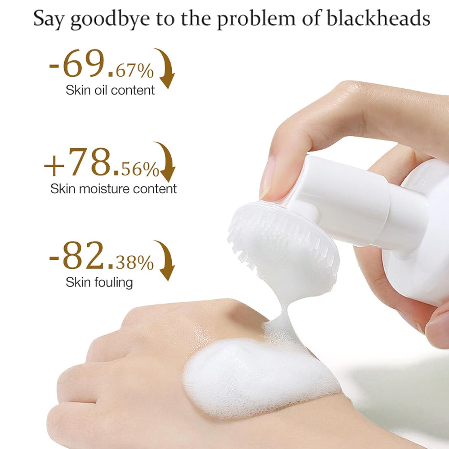 Facial Cleanser, Foaming Cleanser, Amino Acid Facial Cleanser With Facial Cleansing Brush For Men And Women