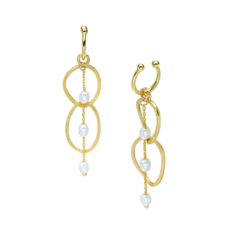 Ring Pearl Ear Clip Without Ear Hole