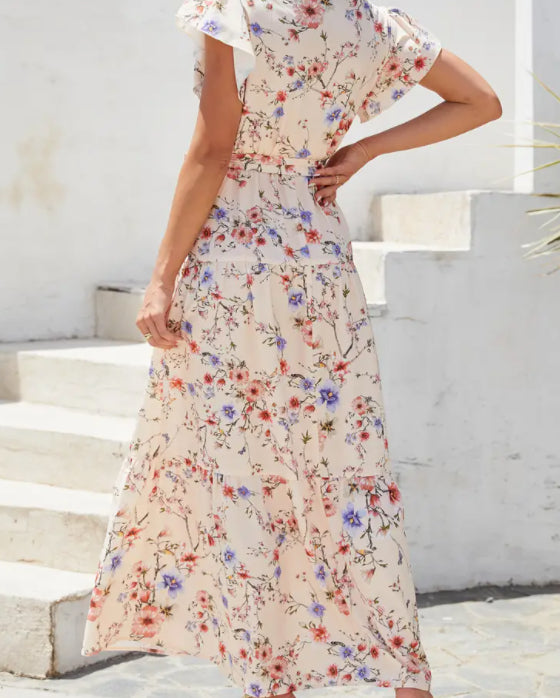 Fashionable Floral Print Dress For Women