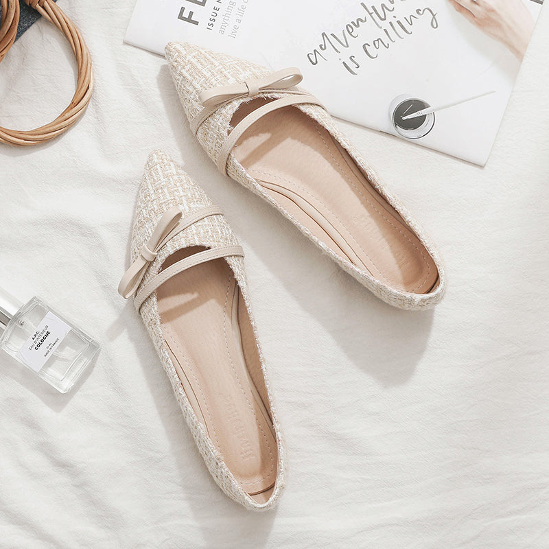 All-match Net Celebrity Flat-bottom Fairy Gentle Little Fragrant Style Single Shoes Women's Shoes