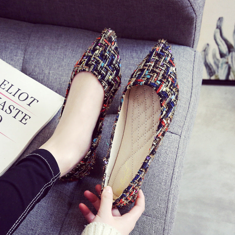 Summer Flat Pointed Retro Beanie Shoes
