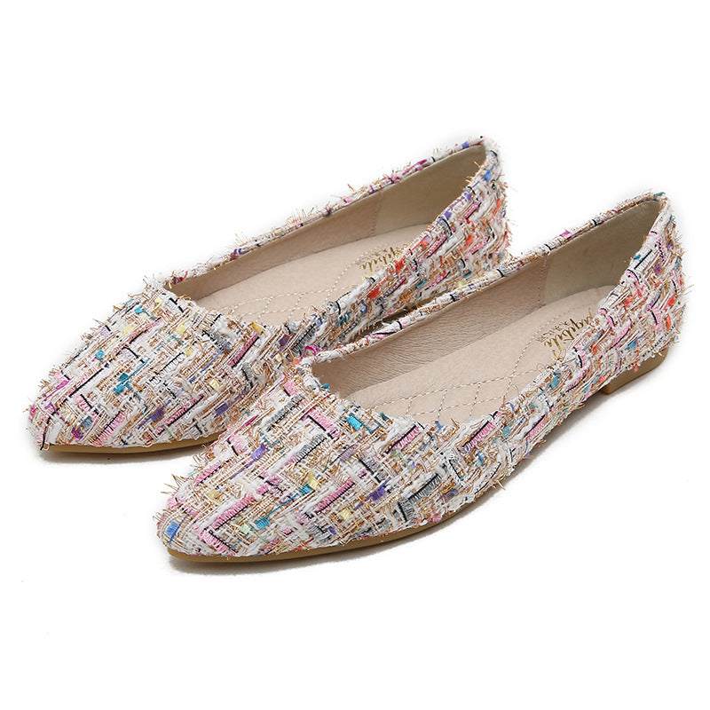 Summer Flat Pointed Retro Beanie Shoes