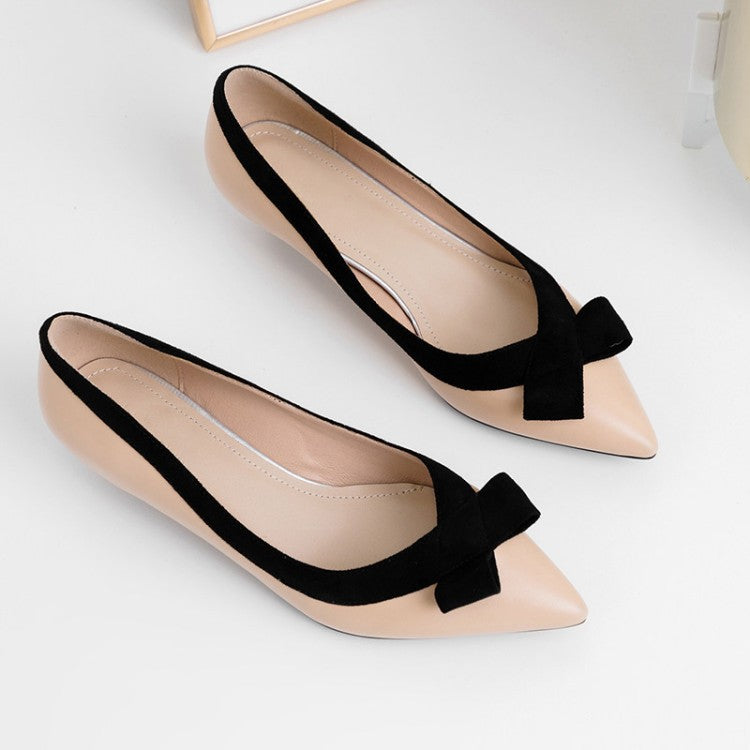 New Korean style ladies single shoes high heels low heels
