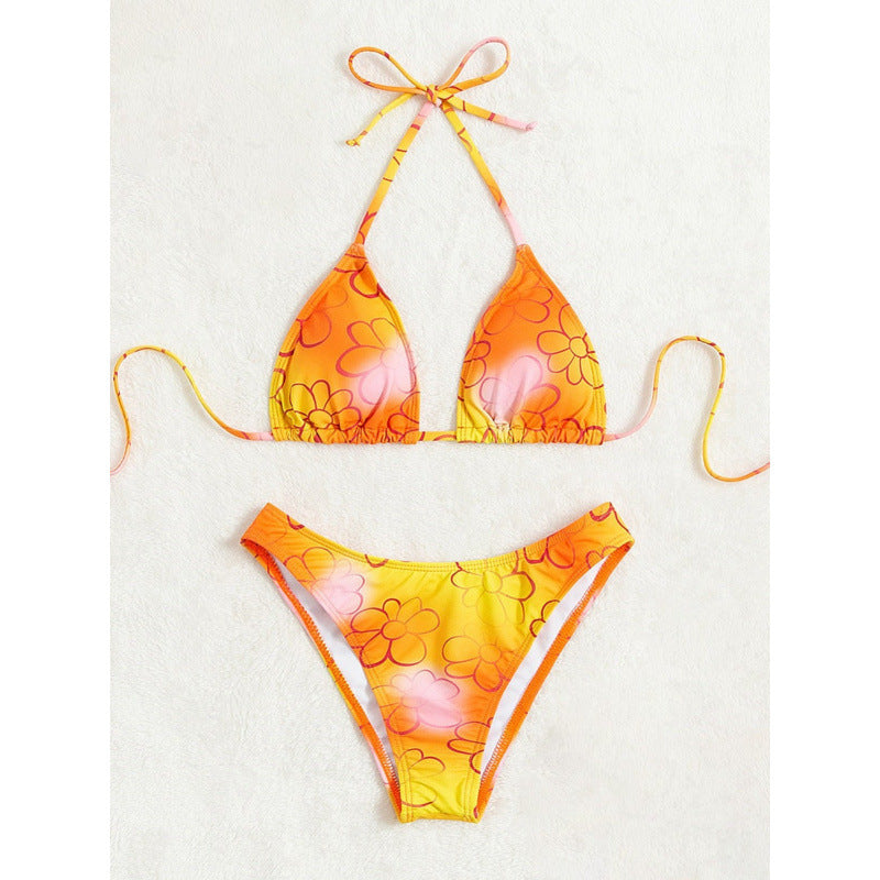Sexy String Bikini Swimsuit For Women In Stock Floral Swimsuit