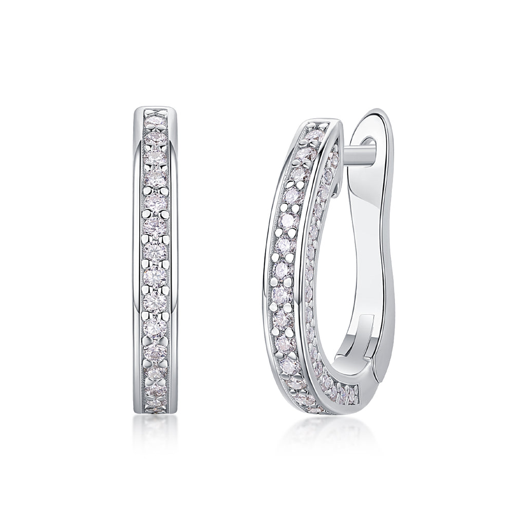 Showcasing - Top-quality Moissanite Luxury, Fashionable And Light Luxury Jewelry, Silver Stud Earrings S925, Silver-plated Platinum