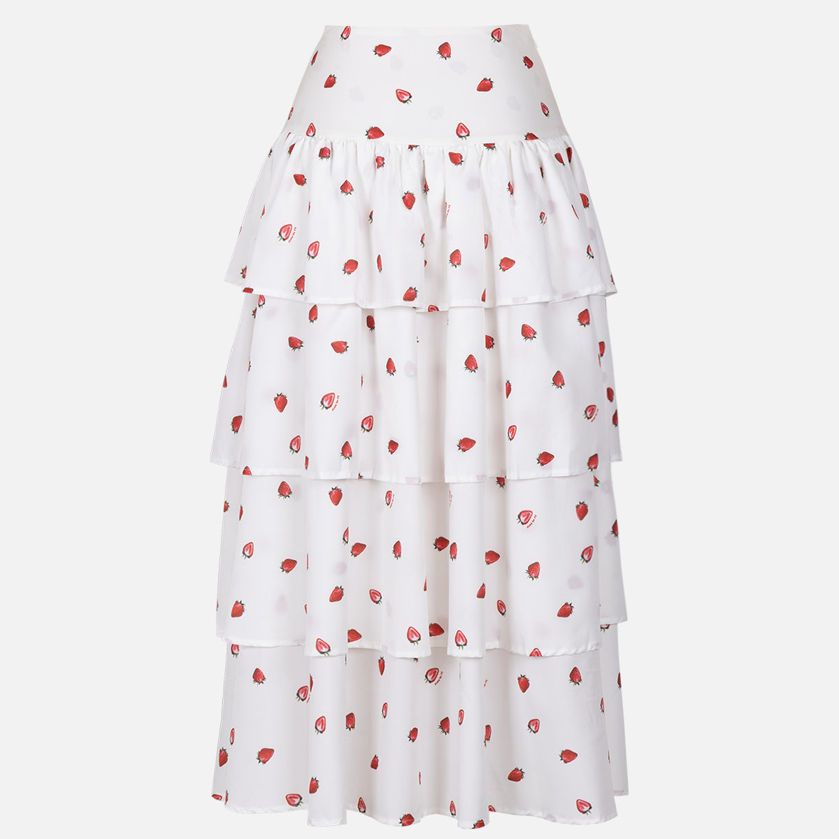 Floral Short Sleeve Cropped Top & Cake Ruffle Skirt Set