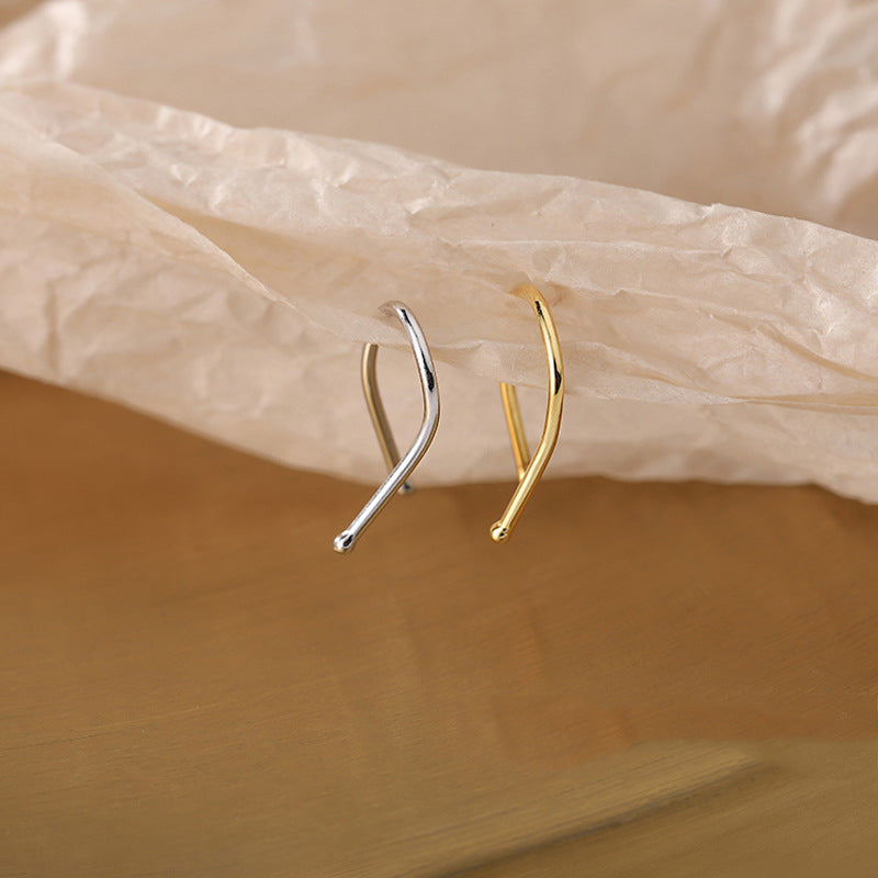 Good Morning Niche Design Line Earrings For Women