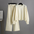 Fashionable Casual Knitted Pants Set For Women