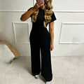 Womens Casual Two-Piece Set Short-Sleeve T-Shirt And Long Pants