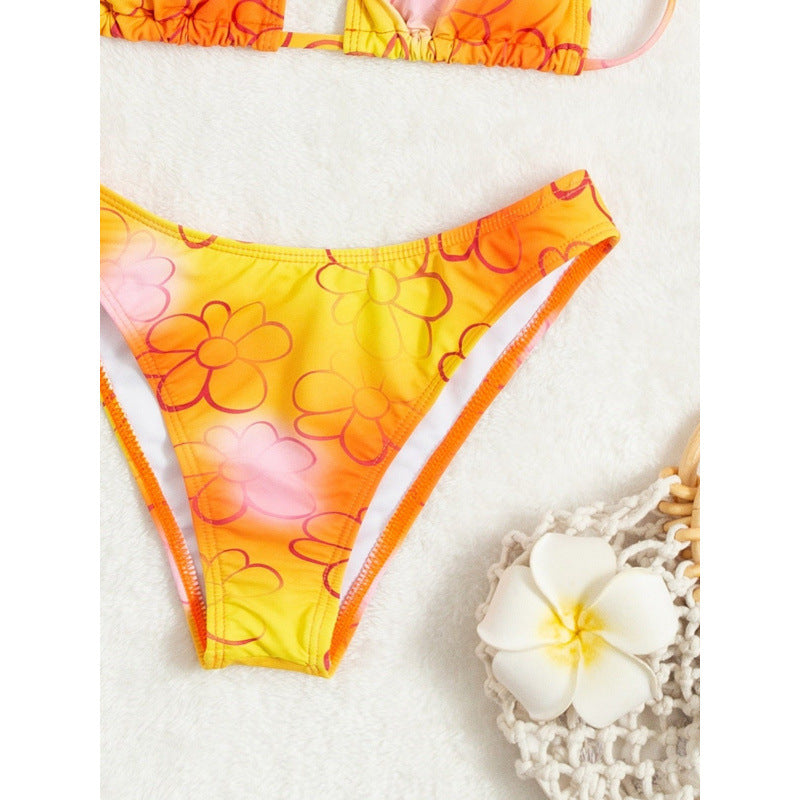 Sexy String Bikini Swimsuit For Women In Stock Floral Swimsuit