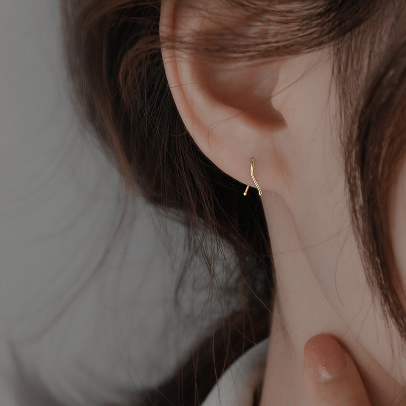 Good Morning Niche Design Line Earrings For Women
