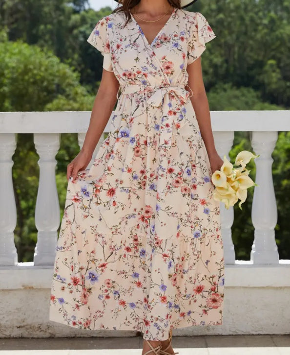 Fashionable Floral Print Dress For Women