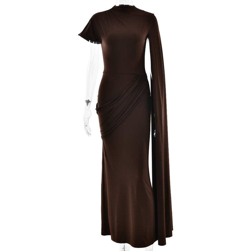 Stylish And Elegant Pleated Ribbon Maxi Dress For Women