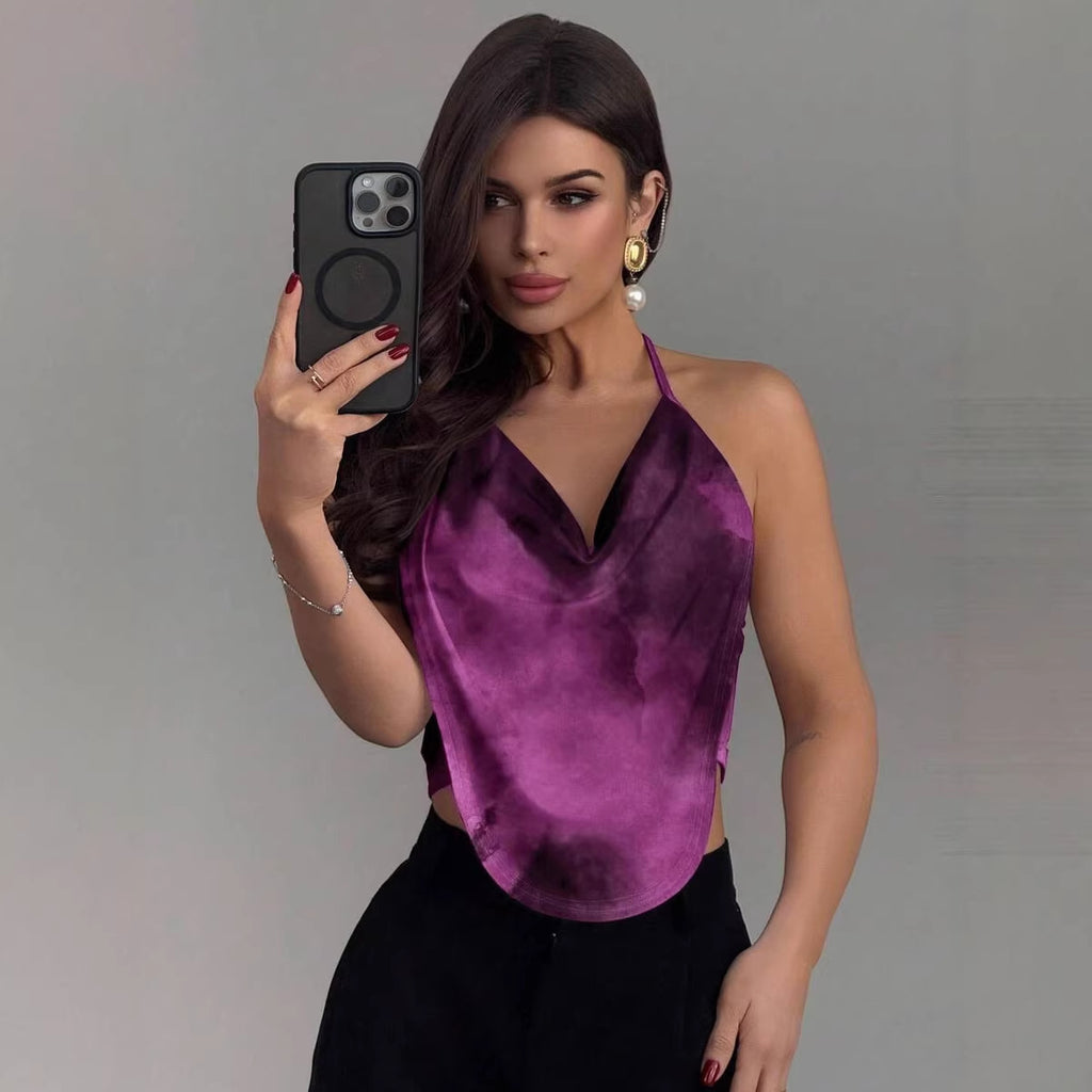 Women's Y2K Halter Neck V-Neck Backless Camisole