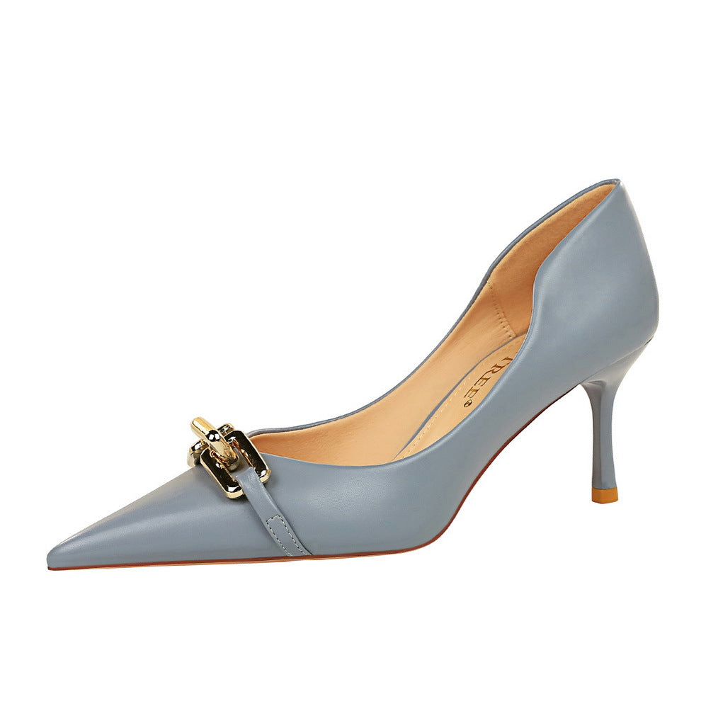 Elegant Women's Shoes Stiletto High Heel Shallow Mouth Pointed Toe