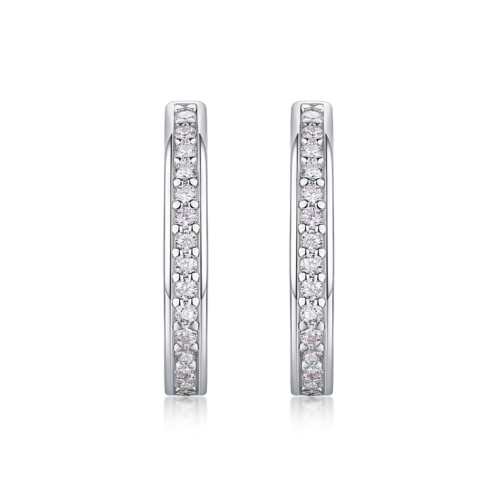 Showcasing - Top-quality Moissanite Luxury, Fashionable And Light Luxury Jewelry, Silver Stud Earrings S925, Silver-plated Platinum