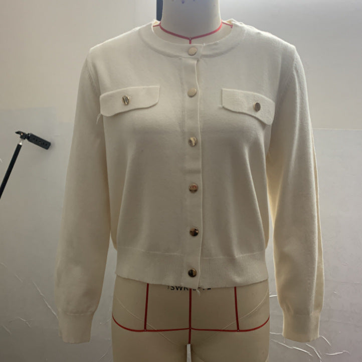 Elegant, Versatile Long-sleeve Knit Cardigan Sweater Coat